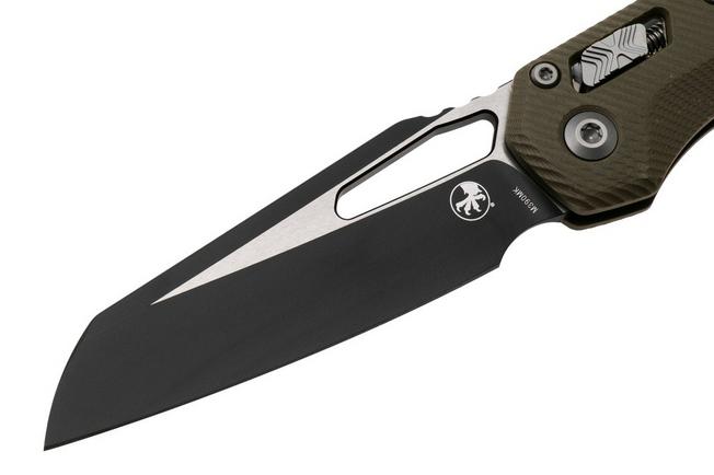 Afbeelding voor Microtech MSI Standard Issue 210-1FLGTOD, Two Tone Black M390MK, OD Green Fluted G10 zakmes