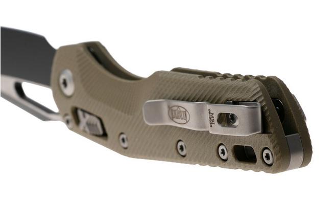 Afbeelding voor Microtech MSI Standard Issue 210-1FLGTOD, Two Tone Black M390MK, OD Green Fluted G10 zakmes