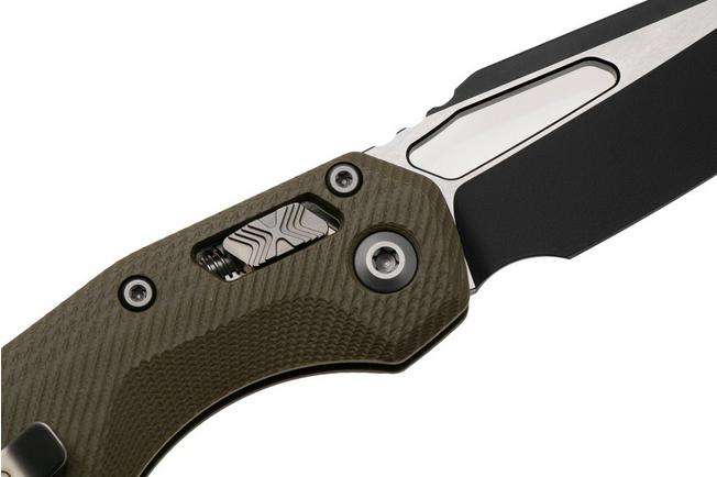 Afbeelding voor Microtech MSI Standard Issue 210-1FLGTOD, Two Tone Black M390MK, OD Green Fluted G10 zakmes