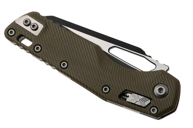 Afbeelding voor Microtech MSI Standard Issue 210-1FLGTOD, Two Tone Black M390MK, OD Green Fluted G10 zakmes
