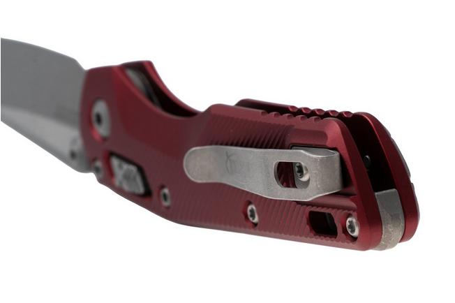Afbeelding voor Microtech MSI Standard Issue Mini 210M-10APFLMR, Apocalyptic Stonewashed M390MK, Fluted Merlot Aluminium, zakmes