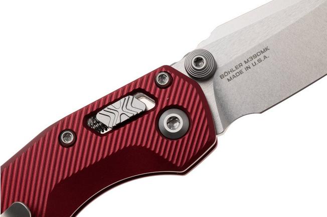 Afbeelding voor Microtech MSI Standard Issue Mini 210M-10FLMR, Stonewashed M390MK, Fluted Merlot Aluminium, zakmes