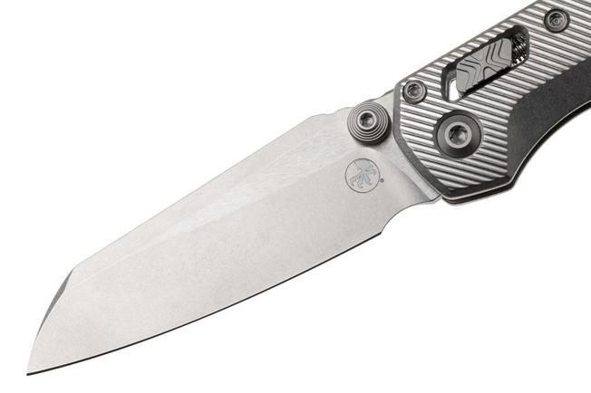 Afbeelding voor Microtech Marfione Select MSI Standard Issue Mini 210M-10FLMS4, Stonewashed M390MK, Fluted Titanium, Purple Accents, zakmes, Tony Marfione design