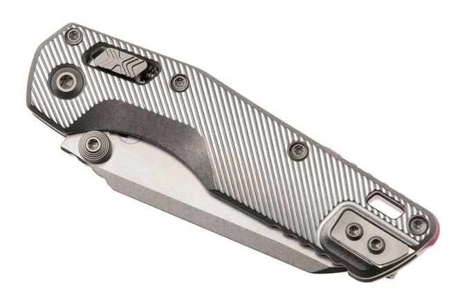 Afbeelding voor Microtech Marfione Select MSI Standard Issue Mini 210M-10FLMS4, Stonewashed M390MK, Fluted Titanium, Purple Accents, zakmes, Tony Marfione design