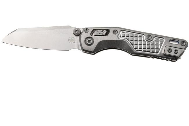 Afbeelding voor Microtech Marfione Select MSI Standard Issue Mini 210M-10FRMS3, Stonewashed M390MK, Frag Titanium, Blue Accents, zakmes, Tony Marfione design