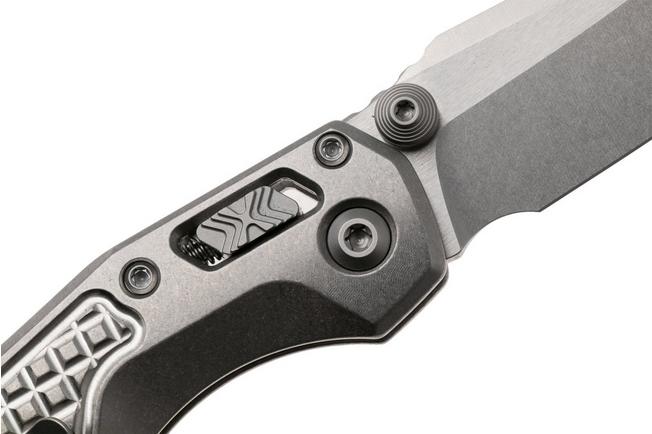 Afbeelding voor Microtech Marfione Select MSI Standard Issue Mini 210M-10FRMS3, Stonewashed M390MK, Frag Titanium, Blue Accents, zakmes, Tony Marfione design