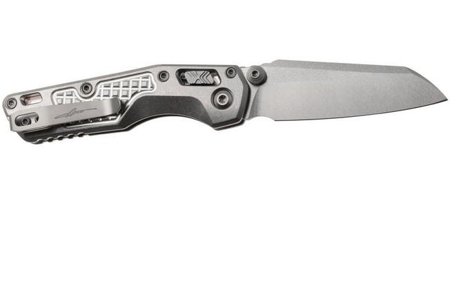 Afbeelding voor Microtech Marfione Select MSI Standard Issue Mini 210M-10FRMS4, Stonewashed M390MK, Frag Titanium, Purple Accents, zakmes, Tony Marfione design