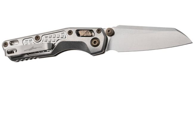 Afbeelding voor Microtech Marfione Select MSI Standard Issue Mini 210M-10FRMS5, Stonewashed M390MK, Frag Titanium, Flamed Accents, zakmes, Tony Marfione design