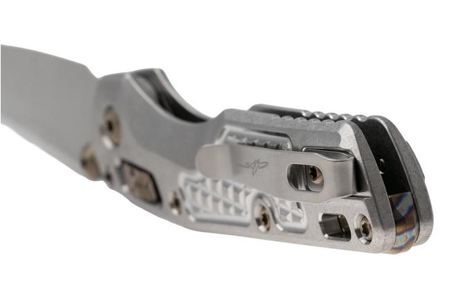 Afbeelding voor Microtech Marfione Select MSI Standard Issue Mini 210M-10FRMS5, Stonewashed M390MK, Frag Titanium, Flamed Accents, zakmes, Tony Marfione design