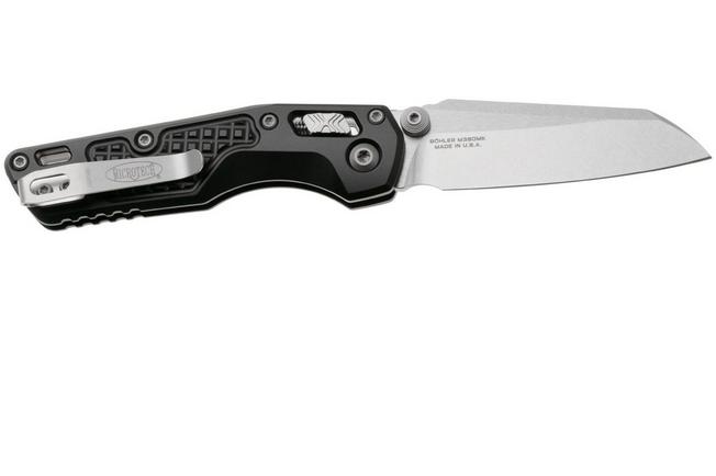 Afbeelding voor Microtech MSI Standard Issue Mini 210M-10FR, Stonewashed M390MK, Black Frag Aluminum zakmes