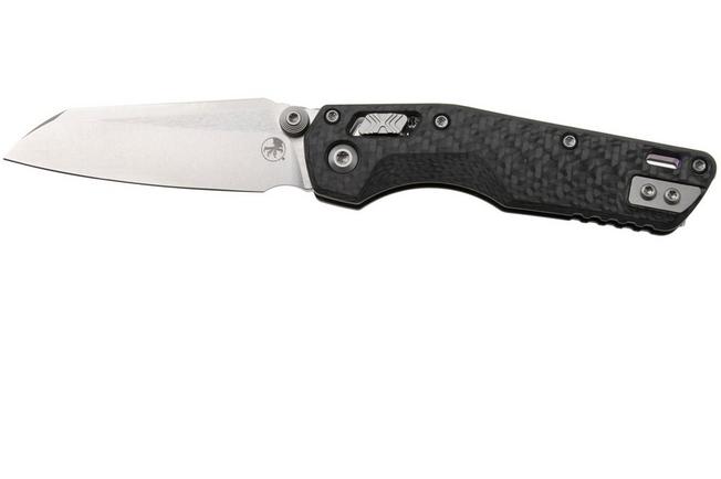 Afbeelding voor Microtech Marfione Select MSI Standard Issue Mini 210M-10MS10, Stonewashed M390MK, Slab Carbon Fibre, Purple Accents, zakmes, Tony Marfione design