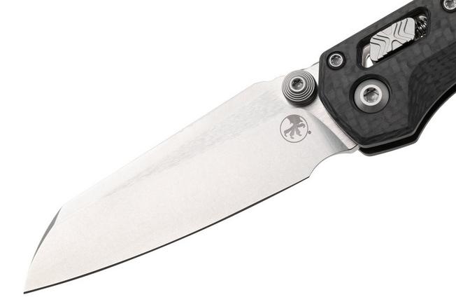 Afbeelding voor Microtech Marfione Select MSI Standard Issue Mini 210M-10MS10, Stonewashed M390MK, Slab Carbon Fibre, Purple Accents, zakmes, Tony Marfione design