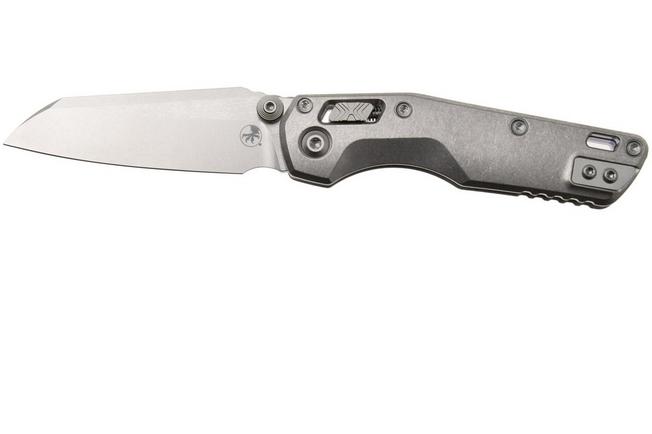 Afbeelding voor Microtech Marfione Select MSI Standard Issue Mini 210M-10MS3, Stonewashed M390MK, Slab Titanium, Blue Accents, zakmes, Tony Marfione design