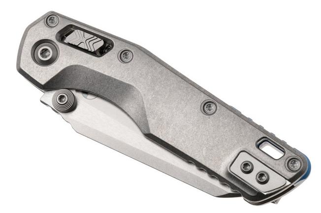 Afbeelding voor Microtech Marfione Select MSI Standard Issue Mini 210M-10MS3, Stonewashed M390MK, Slab Titanium, Blue Accents, zakmes, Tony Marfione design