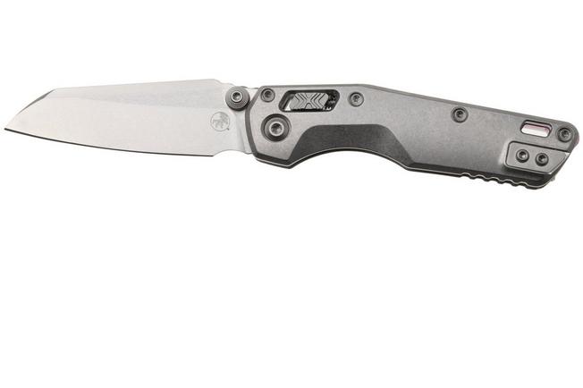 Afbeelding voor Microtech Marfione Select MSI Standard Issue Mini 210M-10MS4, Stonewashed M390MK, Slab Titanium, Purple Accents, zakmes, Tony Marfione design