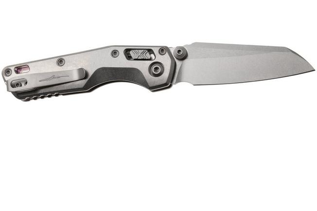 Afbeelding voor Microtech Marfione Select MSI Standard Issue Mini 210M-10MS4, Stonewashed M390MK, Slab Titanium, Purple Accents, zakmes, Tony Marfione design