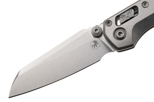 Afbeelding voor Microtech Marfione Select MSI Standard Issue Mini 210M-10MS4, Stonewashed M390MK, Slab Titanium, Purple Accents, zakmes, Tony Marfione design