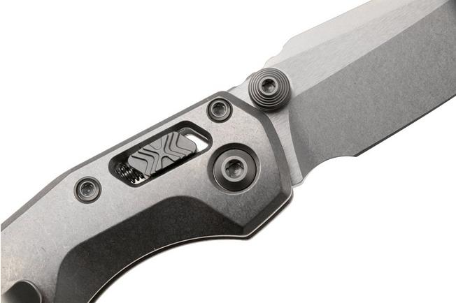 Afbeelding voor Microtech Marfione Select MSI Standard Issue Mini 210M-10MS4, Stonewashed M390MK, Slab Titanium, Purple Accents, zakmes, Tony Marfione design