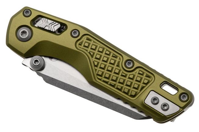 Afbeelding voor Microtech MSI Standard Issue Mini 210M-11FROD, Stonewashed M390MK, OD Green Frag Aluminium, deels gekarteld zakmes