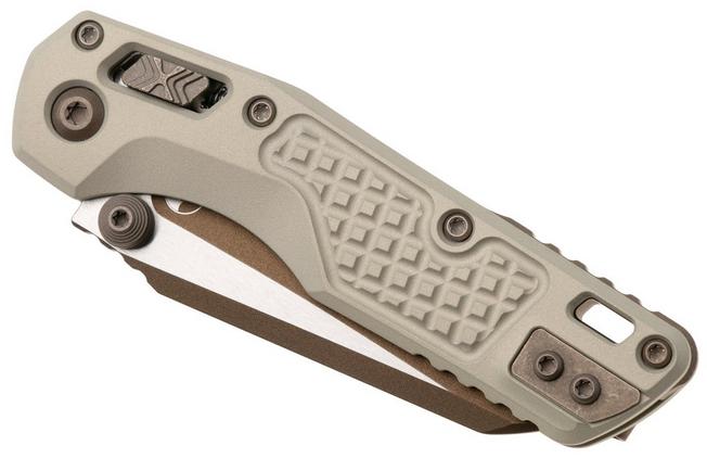 Afbeelding voor Microtech MSI Standard Issue Mini 210M-1FRCG-C19Z23, Burnt Bronze Cerakote M390MK, Champagne Gold Frag Aluminium, zakmes