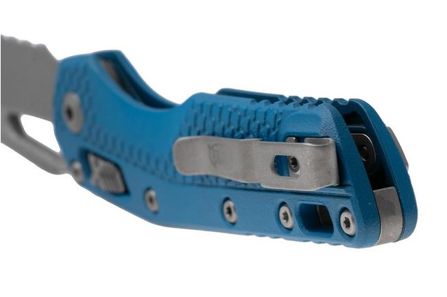 Afbeelding voor Microtech MSI Standard Issue 210T-11APPMCBL, Apocalyptic Stonewashed M390MK, Blue Polymer, partly serrated zakmes