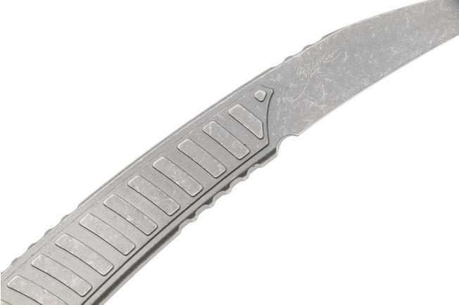 Afbeelding voor Microtech Feather 215-10APS Apocalyptic Stonewashed D2, karambitmes, Bastinelli Knives design