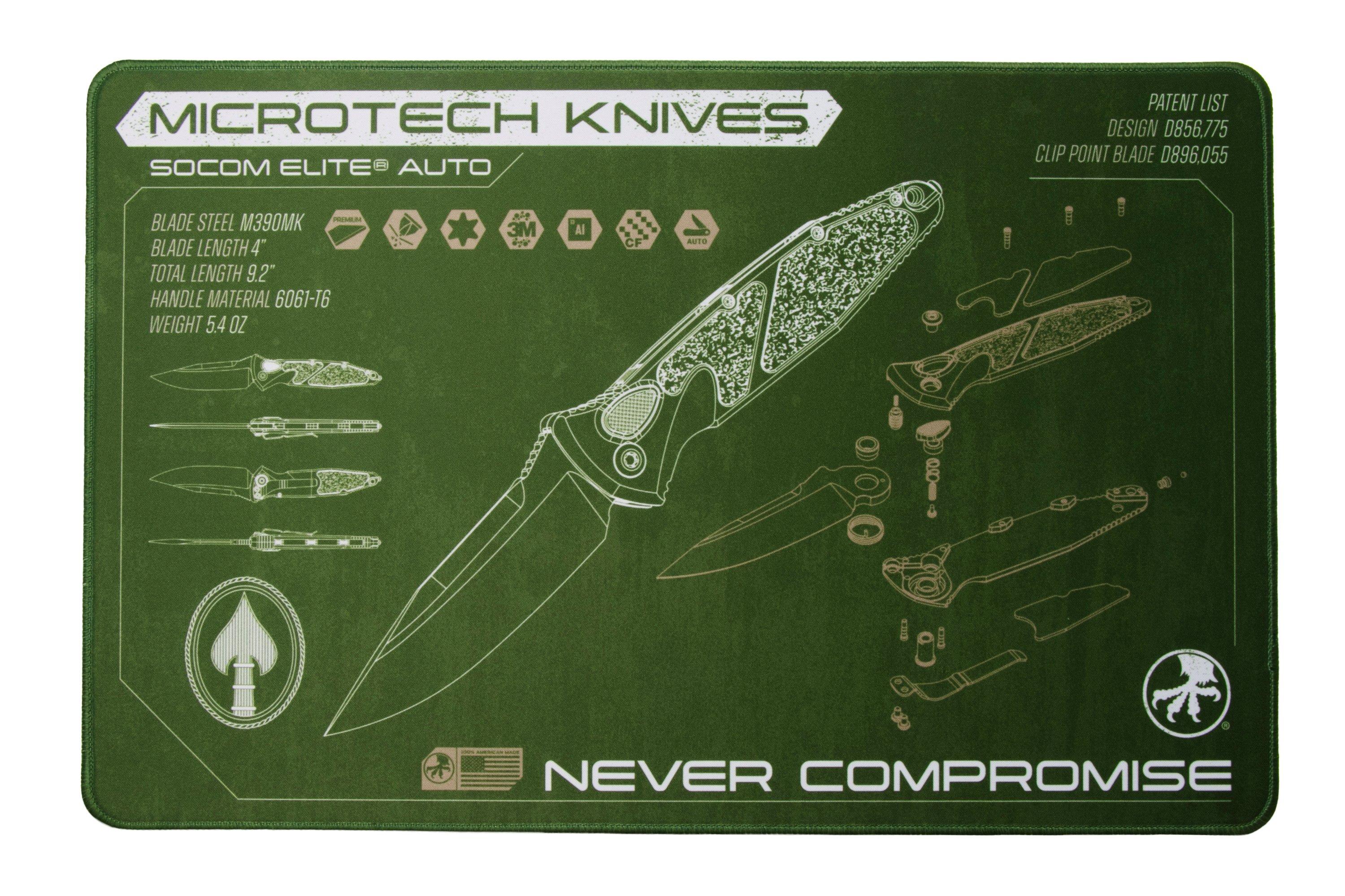 Microtech Socom Elite Auto OD Green MAT-SEA, Präsentationsmatte ...