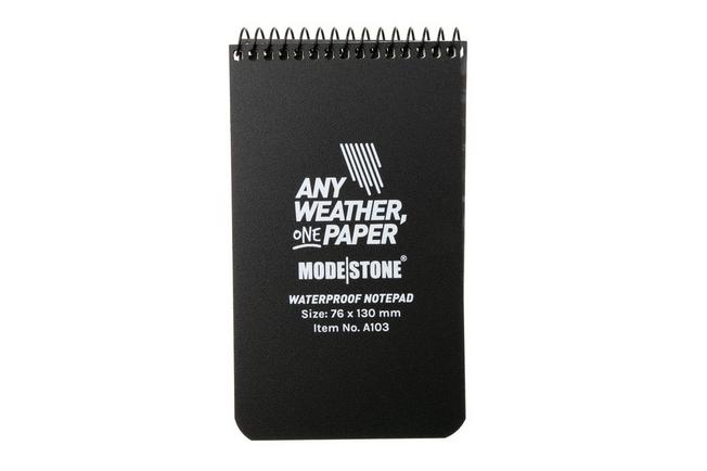 Afbeelding voor Modestone A103 Waterproof Top Spiral Notebook, 76 × 130 mm, Black, notitieboekje
