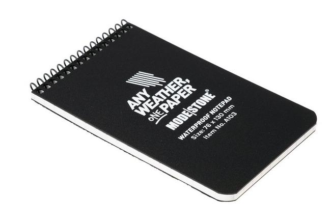Afbeelding voor Modestone A103 Waterproof Top Spiral Notebook, 76 × 130 mm, Black, notitieboekje