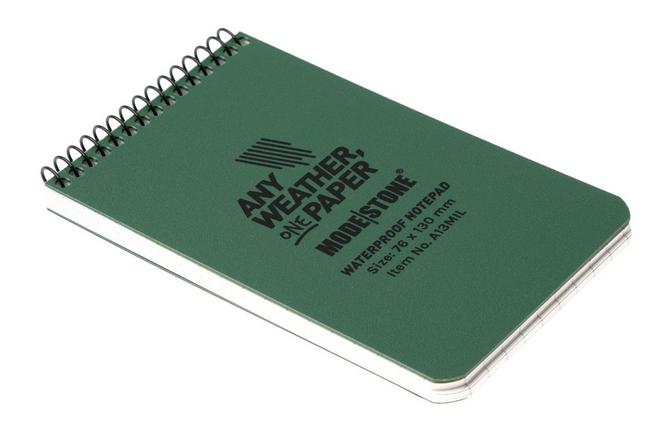 Afbeelding voor Modestone A13MIL Waterproof Top Spiral Military Notebook 76 x 130 mm, Olive, notitieboekje