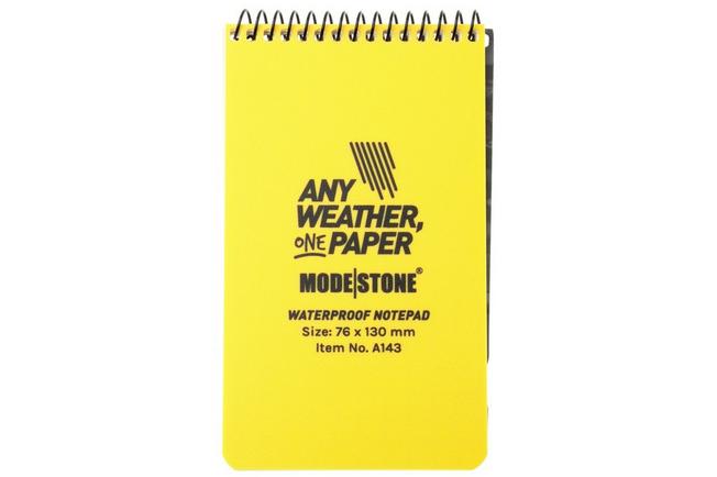 Afbeelding voor Modestone A143 Waterproof Top Spiral Notebook, 76 × 130 mm, Yellow, notitieboekje