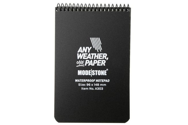 Afbeelding voor Modestone A303 Waterproof Top Spiral Notebook, 96 x 148 mm, Black, notitieboekje