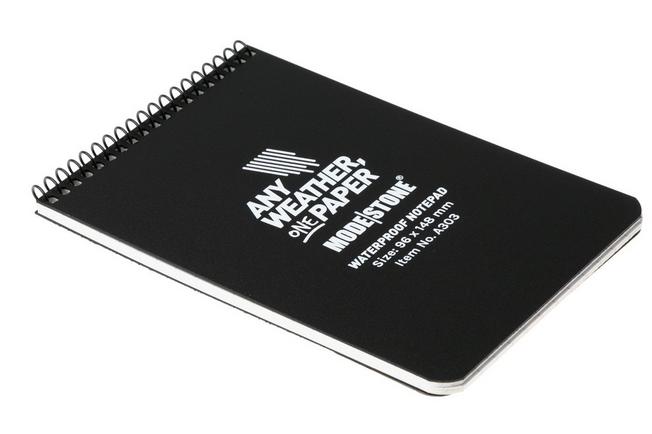 Afbeelding voor Modestone A303 Waterproof Top Spiral Notebook, 96 x 148 mm, Black, notitieboekje