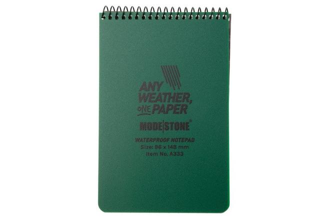 Afbeelding voor Modestone A333 Waterproof Top Spiral Notebook, 96 x 148 mm, Green, notitieboekje