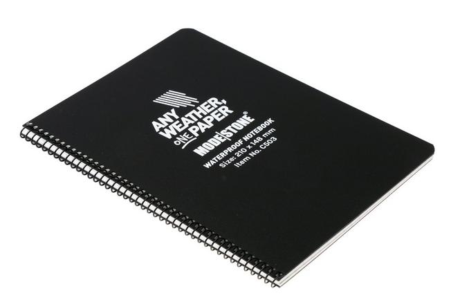 Afbeelding voor Modestone C503 Waterproof Side Spiral Notebook A5 Black, notitieboek