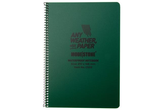 Afbeelding voor Modestone C533 Waterproof Side Spiral Notebook A5 Green, notitieboek