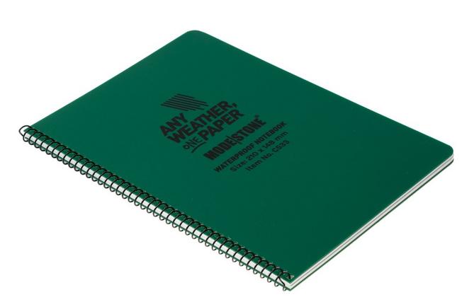 Afbeelding voor Modestone C533 Waterproof Side Spiral Notebook A5 Green, notitieboek