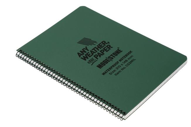 Afbeelding voor Modestone C53MIL Waterproof Side Spiral Military Notebook A5 Olive, notitieboek
