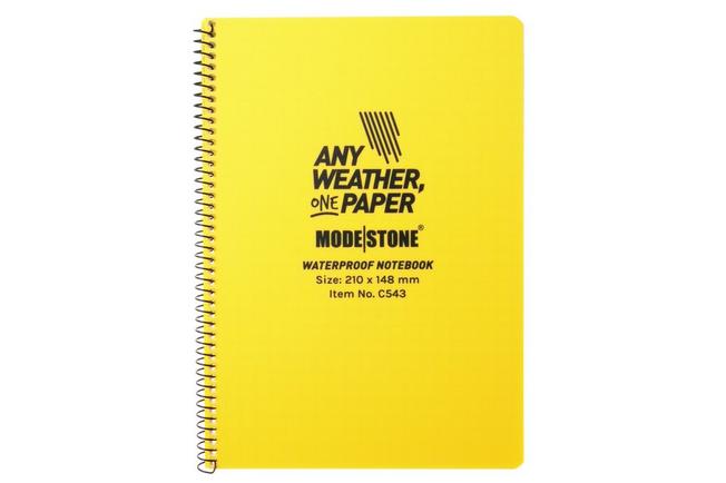 Afbeelding voor Modestone C543 Waterproof Side Spiral Notebook A5 Yellow, notitieboek
