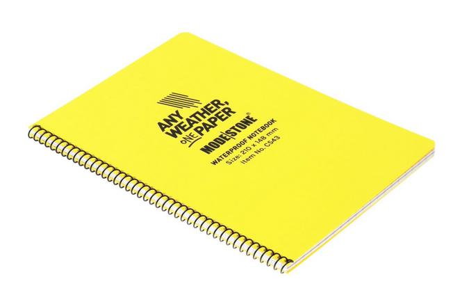 Afbeelding voor Modestone C543 Waterproof Side Spiral Notebook A5 Yellow, notitieboek