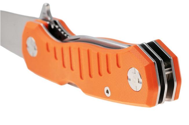 Afbeelding voor Maserin Forest Edge 132/2G10A Stonewashed 440C, Orange G10, jachtzakmes
