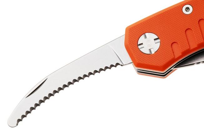 Afbeelding voor Maserin Forest Edge 132/2G10A Stonewashed 440C, Orange G10, jachtzakmes