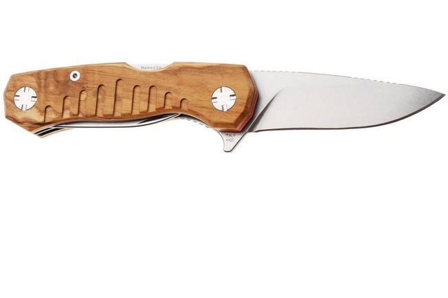 Afbeelding voor Maserin Forest Edge 132/2OL Stonewashed 440C, Olive Wood, jachtzakmes