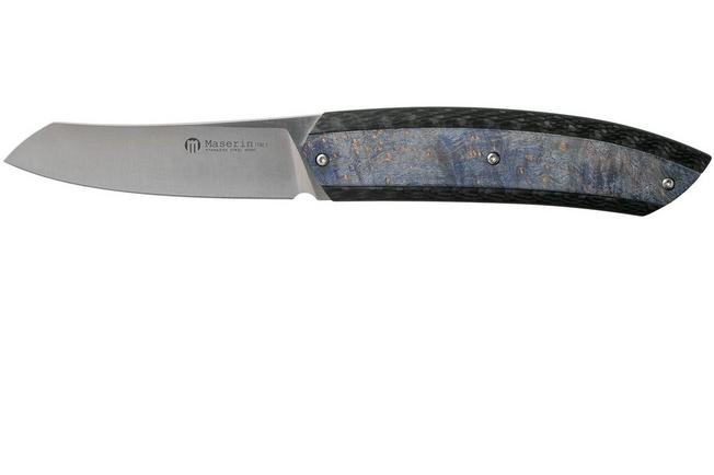 Image for Maserin AM5 Blue Maple Carbon 375-RB pocket knife