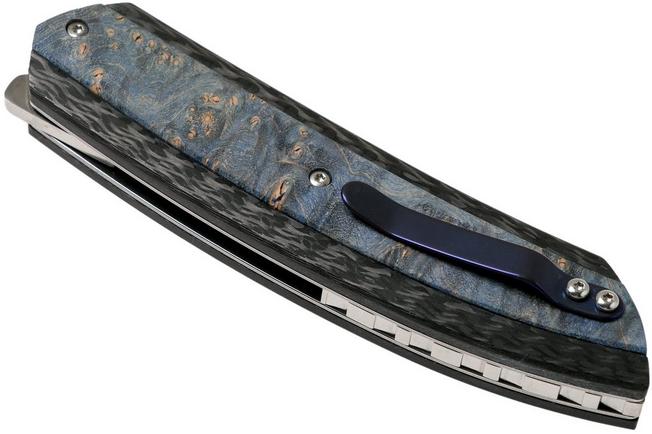 Image for Maserin AM5 Blue Maple Carbon 375-RB pocket knife