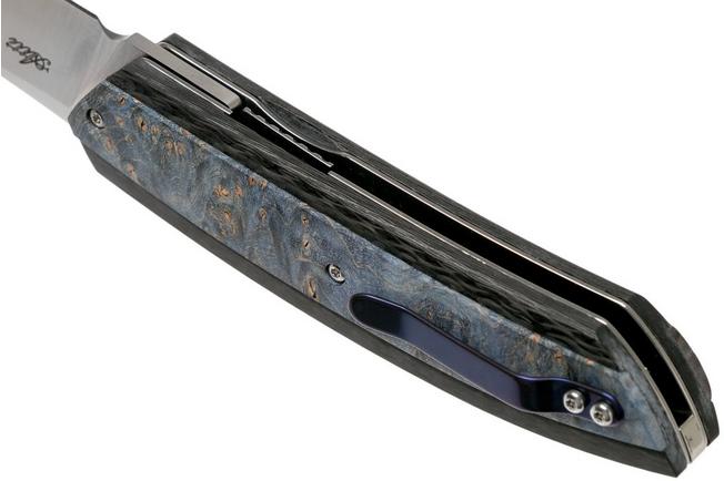 Image for Maserin AM5 Blue Maple Carbon 375-RB pocket knife