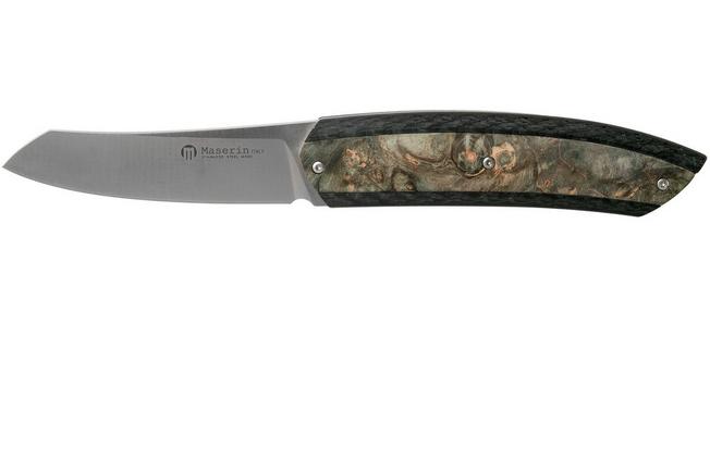 Image for Maserin AM5 Green Maple Carbon 375-RV pocket knife
