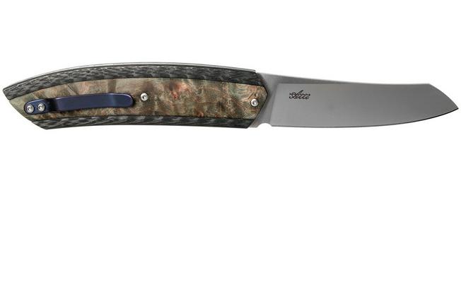 Image for Maserin AM5 Green Maple Carbon 375-RV pocket knife