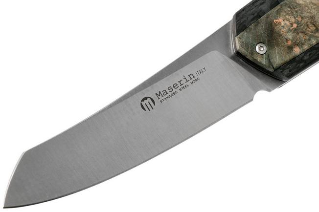 Image for Maserin AM5 Green Maple Carbon 375-RV pocket knife