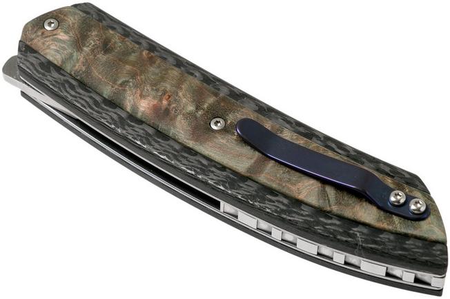 Image for Maserin AM5 Green Maple Carbon 375-RV pocket knife